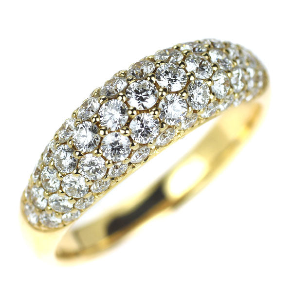 K18YG H＆C ダイヤモンド リング 1.57ct パヴェ