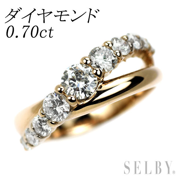 K18PG ダイヤモンド リング 0.70ct
