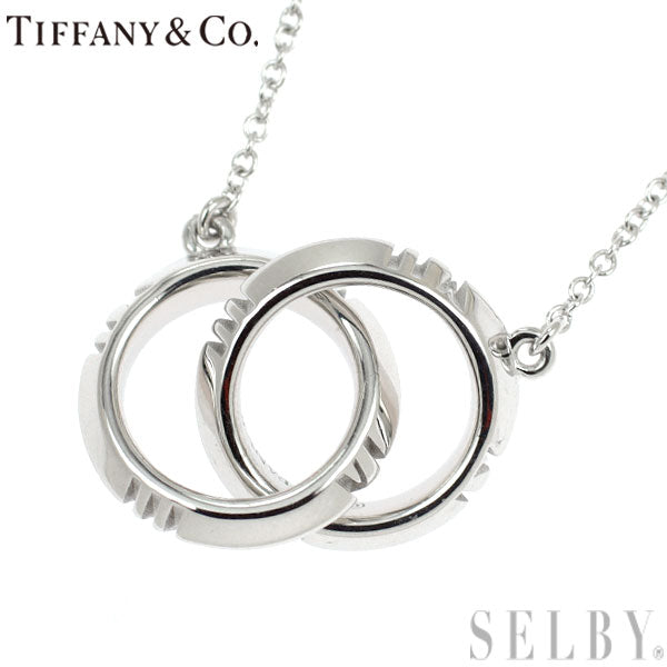 ティファニー K18WG ペンダントネックレス アトラス X クローズド インターロッキング