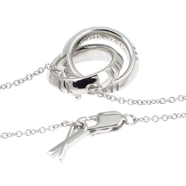ティファニー K18WG ペンダントネックレス アトラス X クローズド インターロッキング