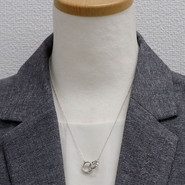 ティファニー K18WG ペンダントネックレス アトラス X クローズド インターロッキング