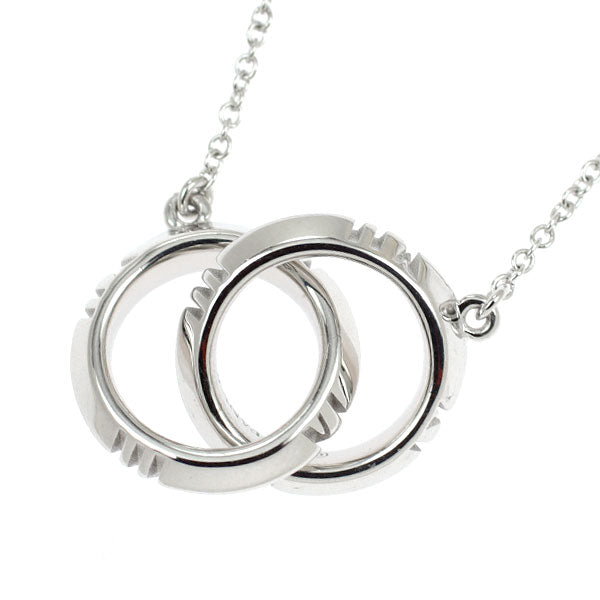 ティファニー K18WG ペンダントネックレス アトラス X クローズド インターロッキング