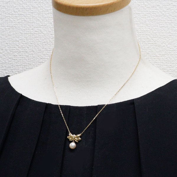 ミキモト K18YG アコヤ 真珠/パール ダイヤモンド ペンダント