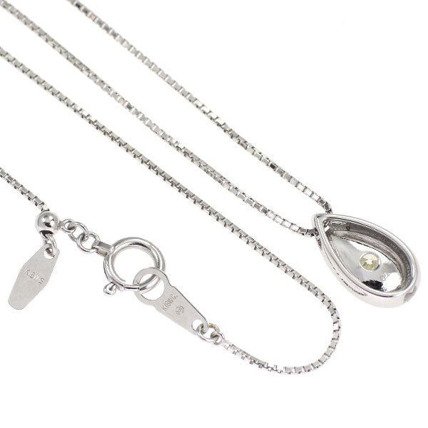 田崎真珠 K18WG ダイヤモンド ペンダントネックレス 0.20ct