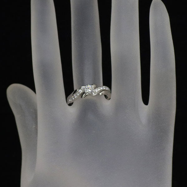 サバース Pt900 ダイヤモンド リング 0.25ct D0.20ct