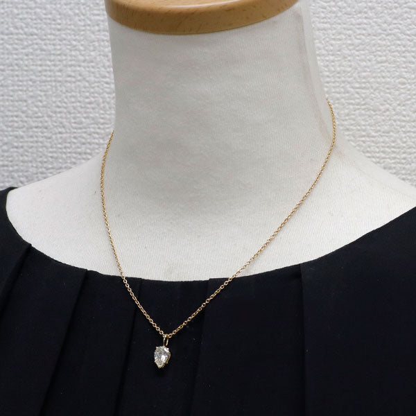 平和堂貿易 K18YG ペアシェイプ ダイヤモンド ペンダントネックレス 1.532ct M VS2