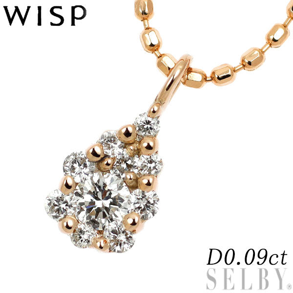WISP K18PG ダイヤモンド ペンダントネックレス 0.09ct