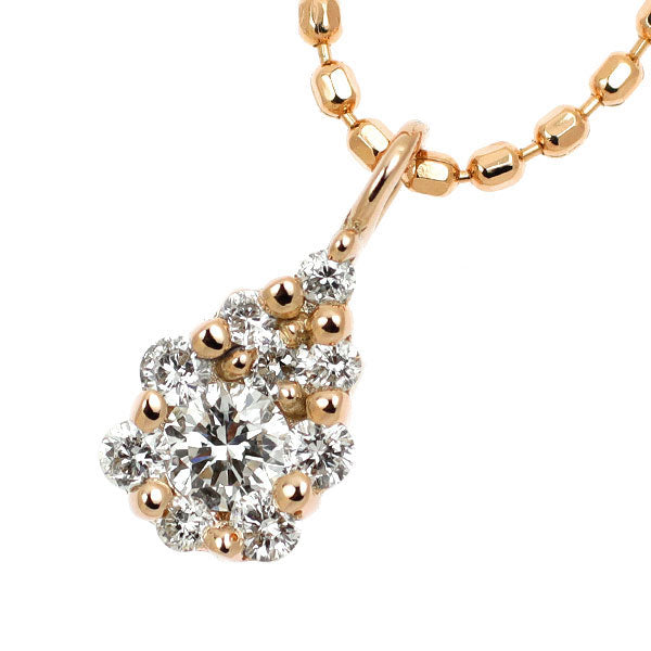 WISP K18PG ダイヤモンド ペンダントネックレス 0.09ct