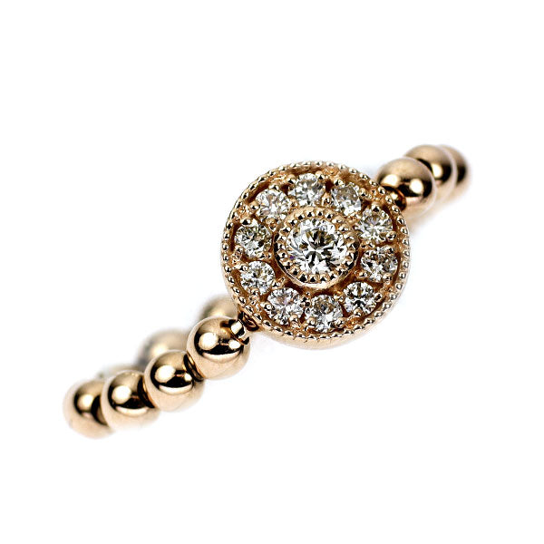 K18PG ダイヤモンド リング 0.30ct 伸縮式
