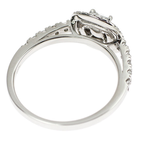 Pt900 プリンセスカット ダイヤモンド リング 0.334ct E SI1 D0.37ct