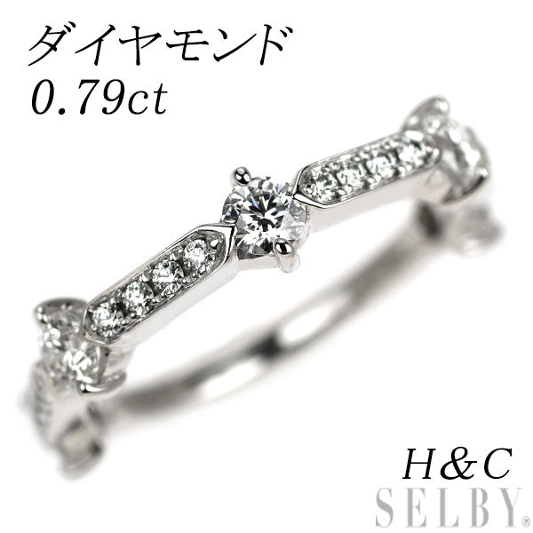 K18WG H＆C ダイヤモンド リング 0.79ct