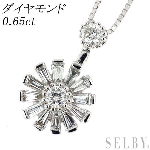 K18WG ダイヤモンド ペンダントネックレス 0.65ct