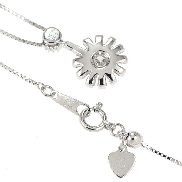 K18WG ダイヤモンド ペンダントネックレス 0.65ct