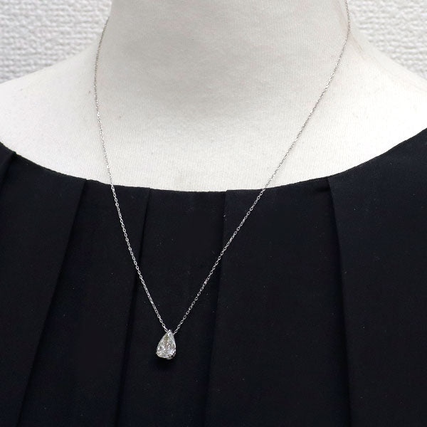 Pt900/ Pt850 LDH ペアシェイプ ダイヤモンド ペンダントネックレス 2.057ct L SI2