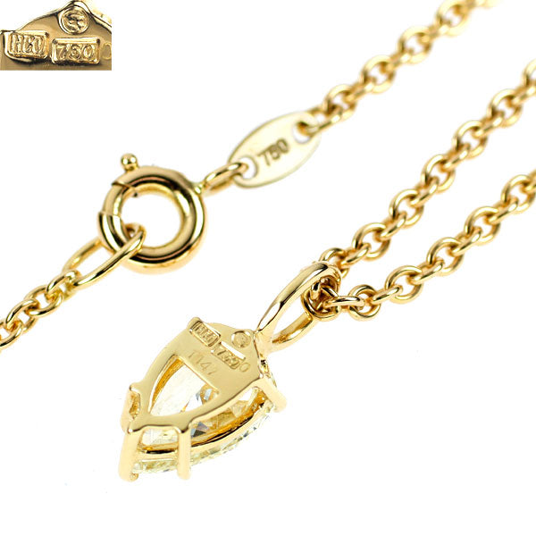 平和堂貿易/セイコー K18YG ペアシェイプ ダイヤモンド ペンダントネックレス 1.147ct VLY SI1