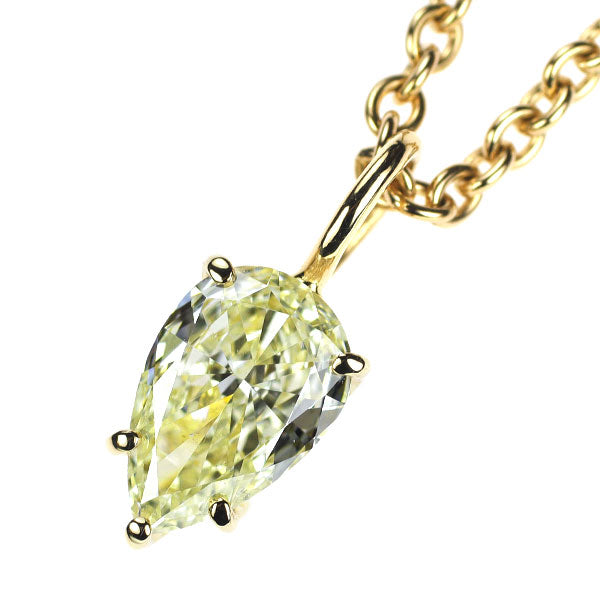 平和堂貿易/セイコー K18YG ペアシェイプ ダイヤモンド ペンダントネックレス 1.147ct VLY SI1