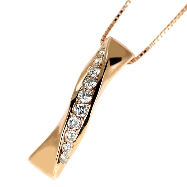 K18PG ダイヤモンド ペンダントネックレス 0.30ct