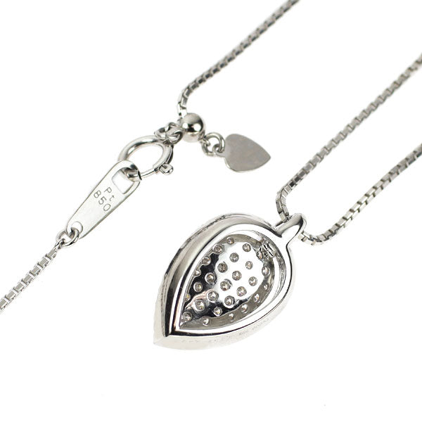 希少 K18PG/Pt900/Pt850 天然ピンク/カラーレス ダイヤモンド ペンダントネックレス 0.257ct FP I1 D0.52ct パヴェ