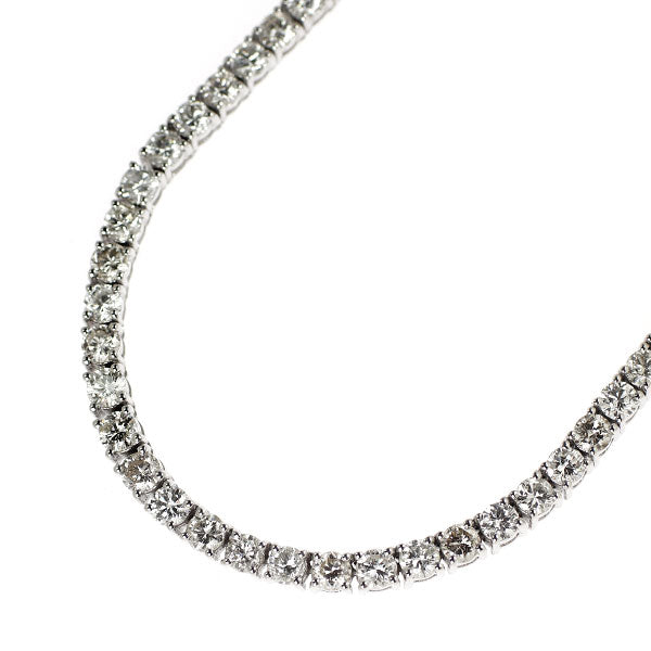 K18WG ダイヤモンド テニス ネックレス 10.25ct