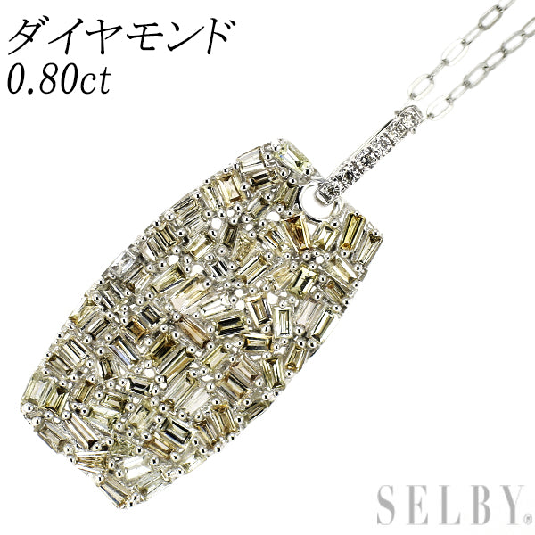 K18WG ダイヤモンド ペンダントネックレス 0.80ct