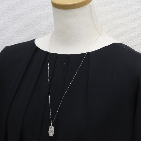K18WG ダイヤモンド ペンダントネックレス 0.80ct