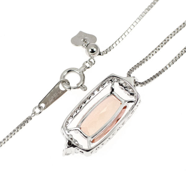 K18WG インペリアル トパーズ ダイヤモンド ペンダントネックレス 2.350ct D0.26ct