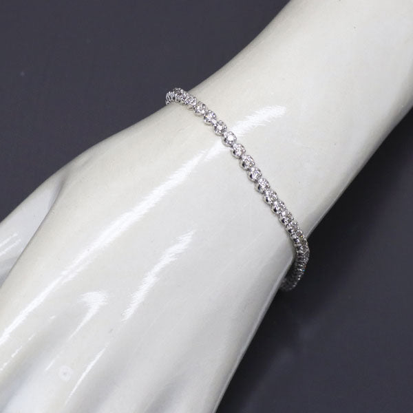 スタージュエリー K18WG ダイヤモンド テニス ブレスレット 2.00ct