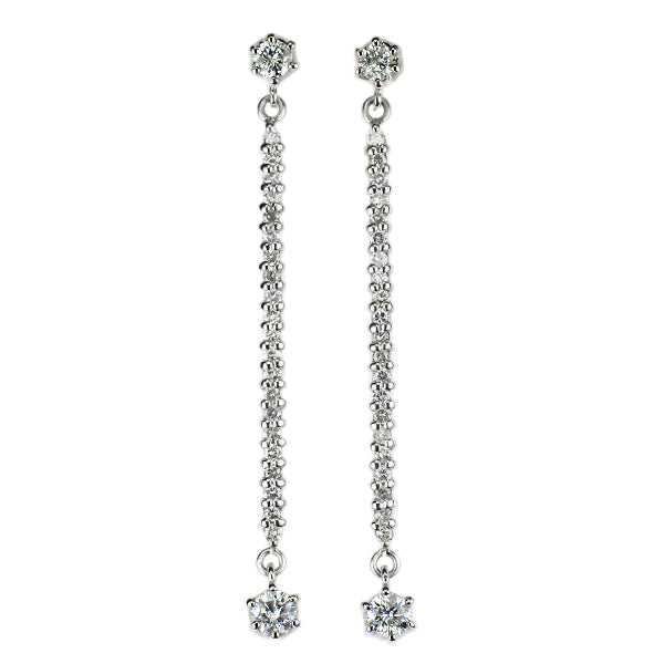 K18WG ダイヤモンド ピアス 0.64ct