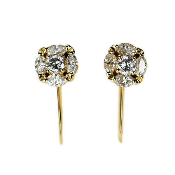 K18YG ダイヤモンド イヤリング 0.54ct