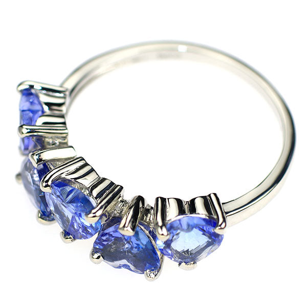 新品 Pt950 タンザナイト リング 2.00ct ジグザグエタニティ【エスコレ】