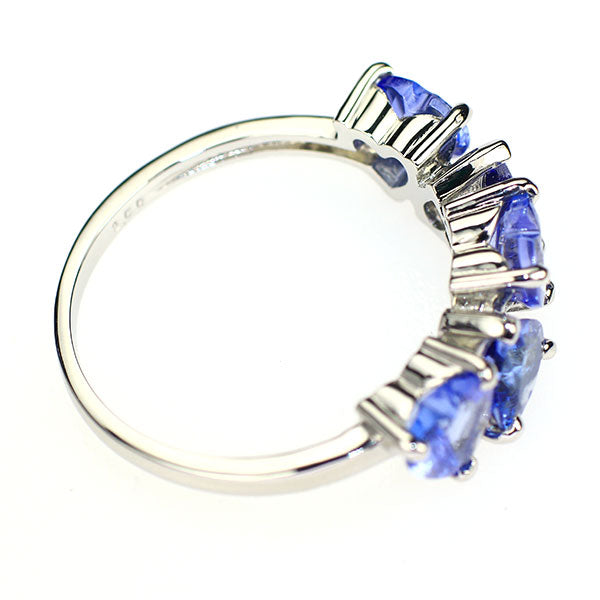 新品 Pt950 タンザナイト リング 2.00ct ジグザグエタニティ【エスコレ】