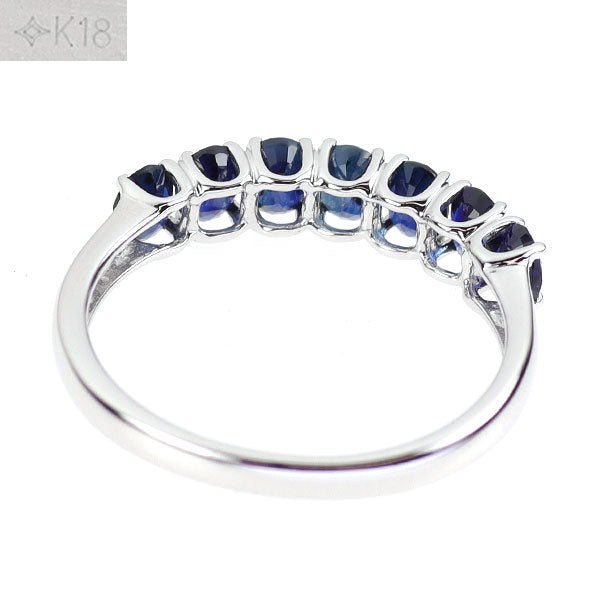 GSTV K18WG サファイア リング 1.40ct 一文字 — セルビーオンラインストア