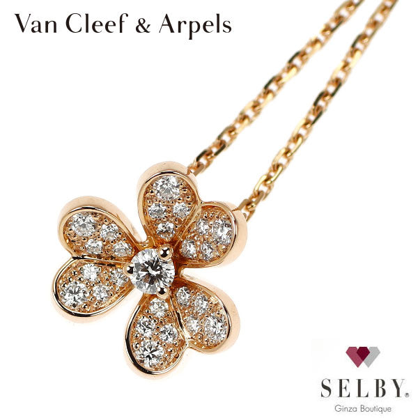 ヴァンクリーフ＆アーペル K18PG ダイヤモンド ペンダントネックレス フリヴォル ミニ 《セルビー銀座店》【中古】