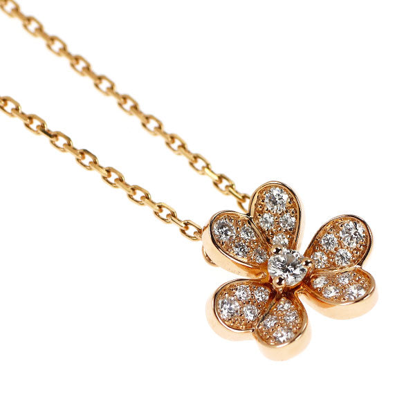 ヴァンクリーフ＆アーペル K18PG ダイヤモンド ペンダントネックレス フリヴォル ミニ 《セルビー銀座店》【中古】