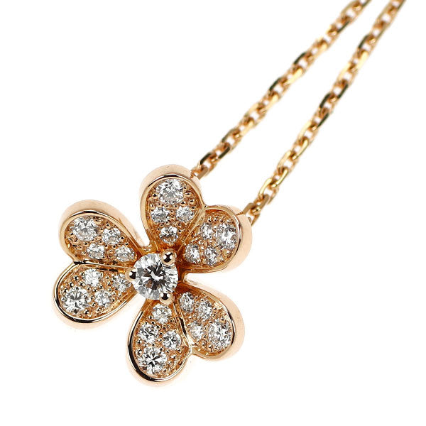 ヴァンクリーフ＆アーペル K18PG ダイヤモンド ペンダントネックレス フリヴォル ミニ 《セルビー銀座店》【中古】