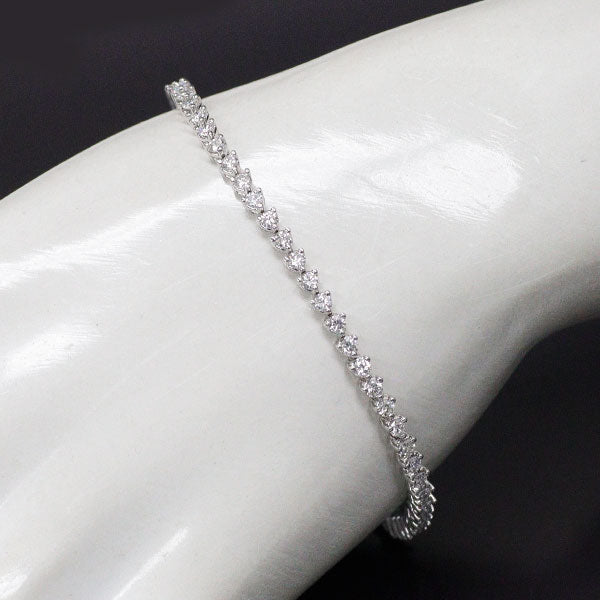 K18WGダイヤブレスレット モニッケンダム K18WG ダイヤモンド ブレスレット 2.41ct テニス