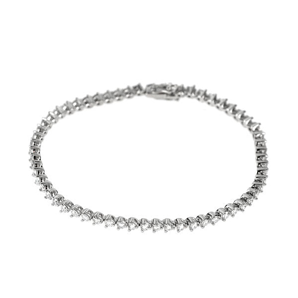 モニッケンダム K18WG ダイヤモンド ブレスレット 2.41ct テニス