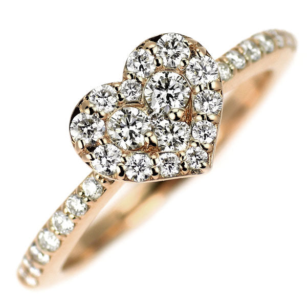 ポンテヴェキオ K18PG ダイヤモンド リング 0.48ct ハート
