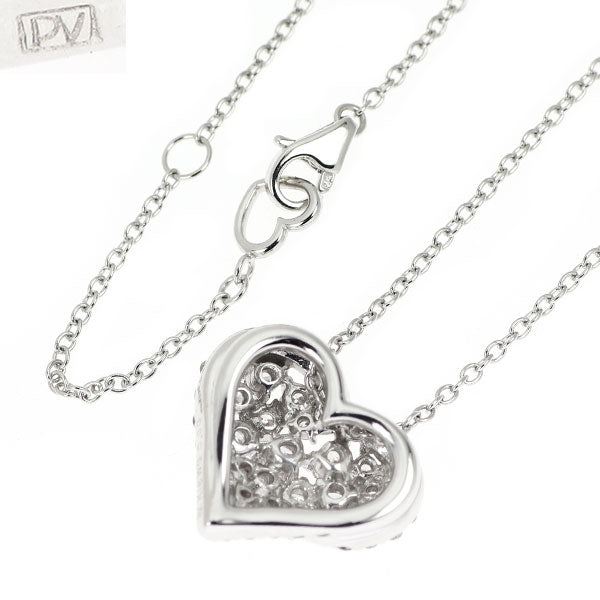 ポンテヴェキオ K18WG ダイヤモンド ペンダントネックレス 0.99ct ハート
