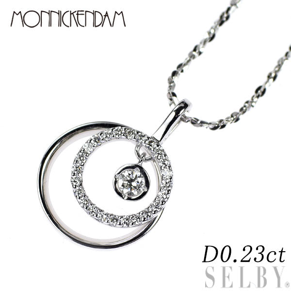 モニッケンダム K18WG ダイヤモンド ペンダントネックレス 0.23ct
