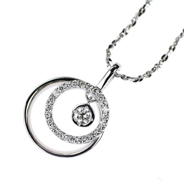 モニッケンダム K18WG ダイヤモンド ペンダントネックレス 0.23ct