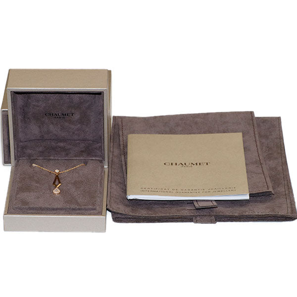 ショーメ K18PG ダイヤモンド ペンダントネックレス ジョセフィーヌ 《セルビー銀座店》【中古】