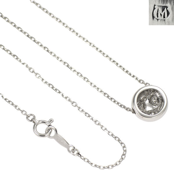 ミキモト K18WG ダイヤモンド ペンダントネックレス 0.06ct