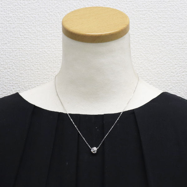 ミキモト K18WG ダイヤモンド ペンダントネックレス 0.06ct