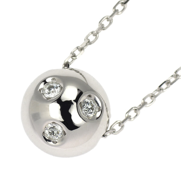 ミキモト K18WG ダイヤモンド ペンダントネックレス 0.06ct