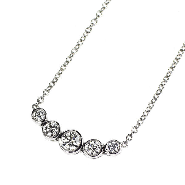 『しづみや』【新品未使用】PT950 天然ダイヤモンド　ベビーパール ティファニー Pt950 ダイヤモンド ペンダントネックレス ジャズ グラ