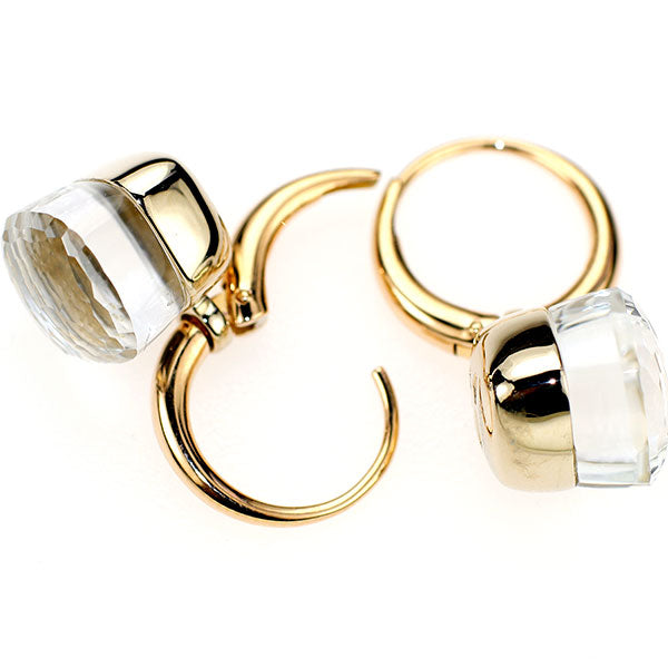 ポメラート K18PG/WG ホワイト トパーズ ピアス ヌードプチ 《セルビー銀座店》【中古】
