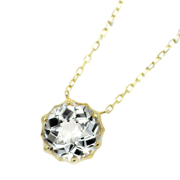 ポンテヴェキオ K10YG ホワイトトパーズ ペンダントネックレス