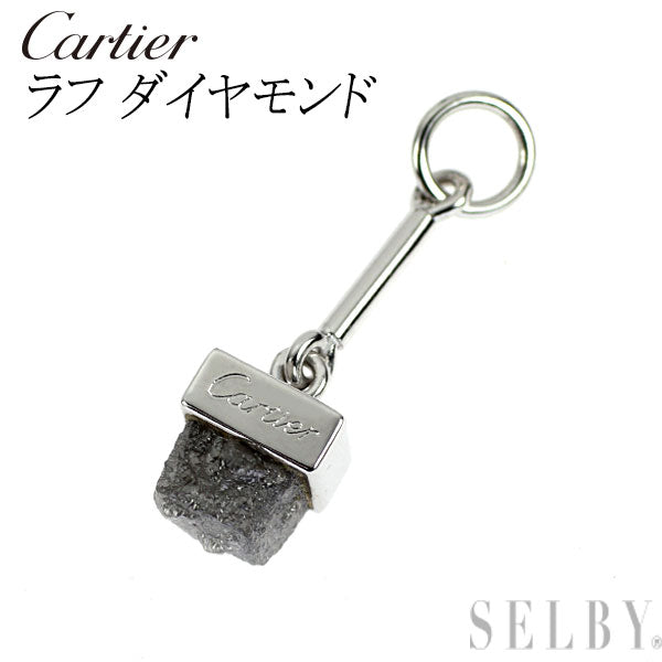 カルティエ K18WG ラフ ダイヤモンド ペンダントトップ