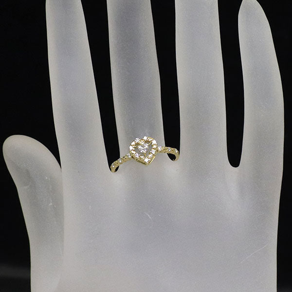 アーカー K18YG ダイヤモンド リング 0.20ct ハート
